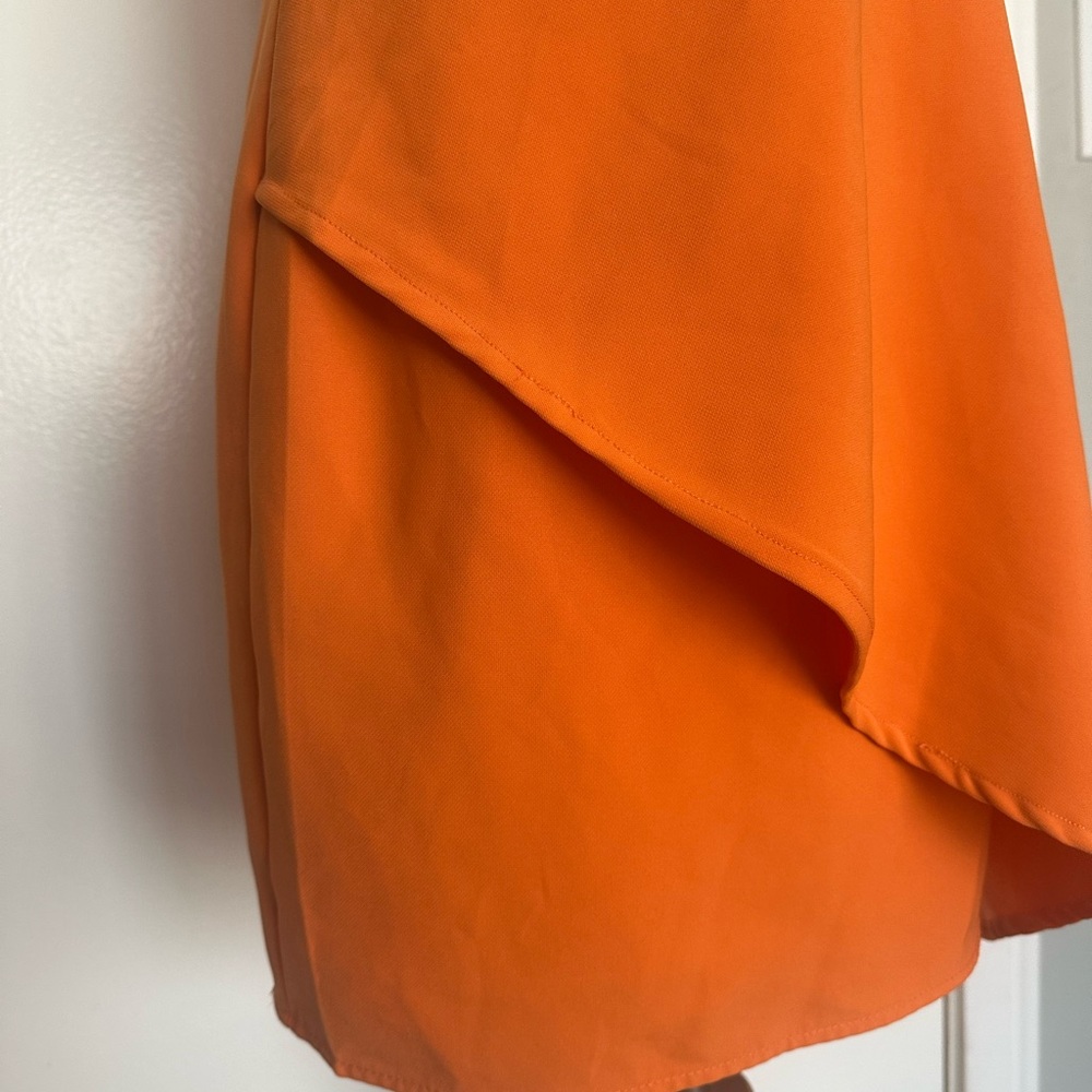 Adelyn Rae Asymmetrical Orange Dress - Picture 5 of 8